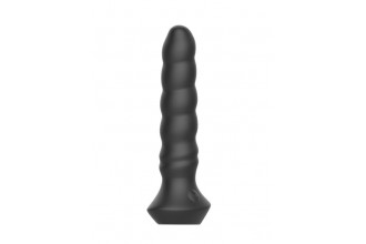 Черный перезаряжаемый мультискоростной вибратор №02 Undulating vibrator - 19 см.