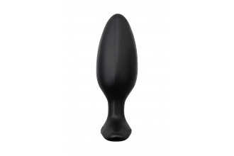 Черная анальная втулка LOVENSE Hush 2 (M) - 13,5 см.