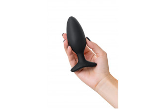 Черная анальная втулка LOVENSE Hush 2 (M) - 13,5 см.