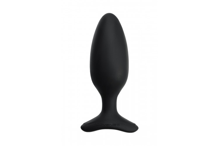 Черная анальная втулка LOVENSE Hush 2 (M) - 13,5 см.