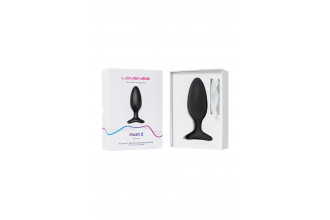 Черная анальная втулка LOVENSE Hush 2 (M) - 13,5 см.