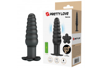 Черный анальный вибростимулятор Imron - 11 см.