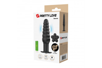 Черный анальный вибростимулятор Imron - 11 см.