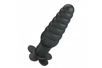 Черный анальный вибростимулятор Imron - 11 см.