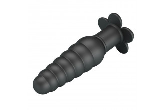 Черный анальный вибростимулятор Imron - 11 см.