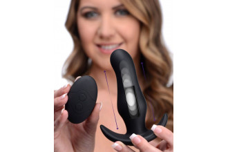 Черная анальная вибропробка Kinetic Thumping 7X Prostate Anal Plug - 13,3 см.