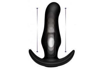 Черная анальная вибропробка Kinetic Thumping 7X Prostate Anal Plug - 13,3 см.
