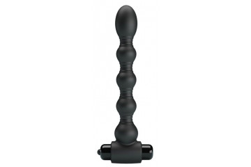 Черный анальный вибромассажер Lynn - 18,2 см.