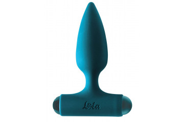 Бирюзовая анальная пробка с перезаряжаемой вибропулей Glory 2.0 - 11 см.