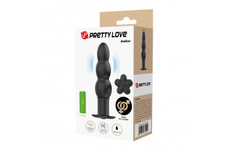 Черный анальный вибростимулятор Jadier - 11 см.