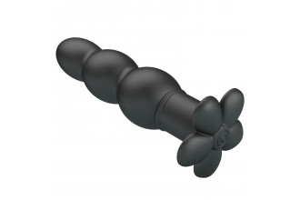 Черный анальный вибростимулятор Jadier - 11 см.