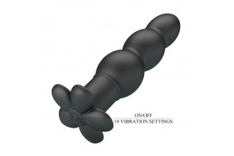 Черный анальный вибростимулятор Jadier - 11 см.