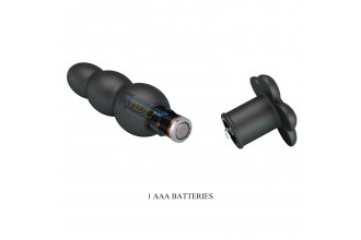 Черный анальный вибростимулятор Jadier - 11 см.