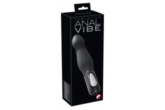 Чёрный анальный вибратор Thrusting Anal Vibe - 23,5 см.