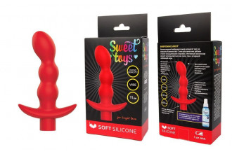 Красный вибратор Sweet Toys - 11 см.