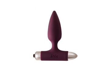 Бордовая анальная вибропробка New Edition Glory - 11 см.