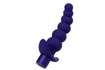 Фиолетовый силиконовый анальный вибратор Dandy - 13,5 см.