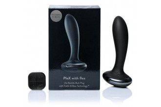 Черная вибропробка Plex with Flex - 14 см.