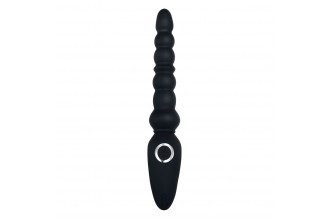 Черная анальная виброелочка Magic Stick - 22,6 см.