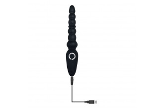 Черная анальная виброелочка Magic Stick - 22,6 см.
