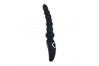 Черная анальная виброелочка Magic Stick - 22,6 см.
