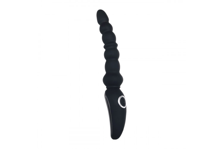 Черная анальная виброелочка Magic Stick - 22,6 см.