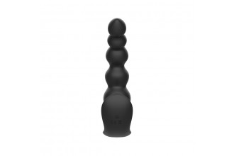 Черная анальная виброёлочка Anal Bead Vibrator с пультом ДУ