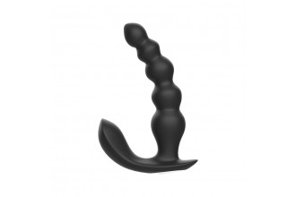Черная анальная виброёлочка Anal Bead Vibrator с пультом ДУ