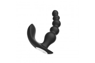 Черная анальная виброёлочка Anal Bead Vibrator с пультом ДУ