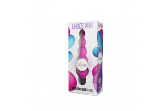 Розовая анальная ёлочка с вибропулей Lance Pro - 13,8 см.