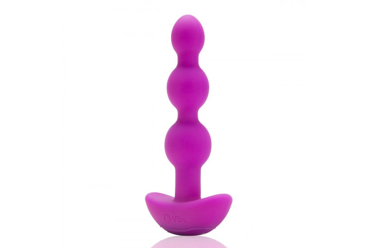 Анальная виброёлочка TRIPLET ANAL BEADS FUCHSIA - 14 см.
