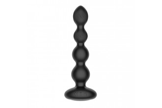Черная анальная виброёлочка Nexus Tornado Beaded Probe с функцией вращения