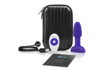 Фиолетовая анальная пробка с римминг-эффектом RIMMING PETITE - 12,4 см.