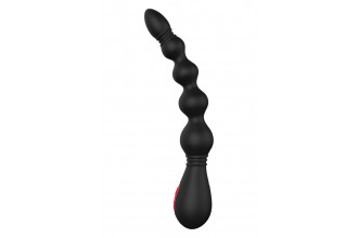 Черный вибромассажер для анальной стимуляции Anal Flexi Beads - 22 см.