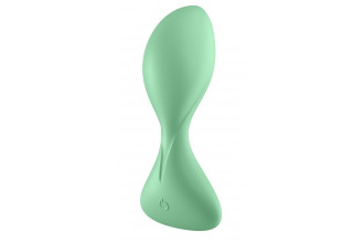 Зеленая анальная втулка с вибрацией Satisfyer Trendsetter