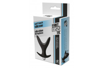Черная анальная пробка Vibrating Anal Anchor Plug - 10 см.