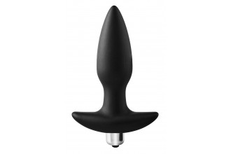 Черная анальная вибропробка FantASStic Vibrating Plug - 14 см.