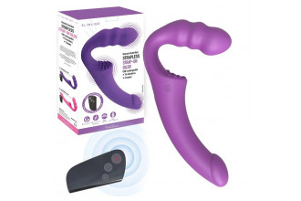 Фиолетовый безремневой страпон Straples Strap-On Dildo
