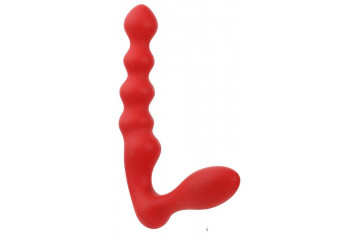 Красный силиконовый стимулятор PURRFECT SILICONE - 19 см.