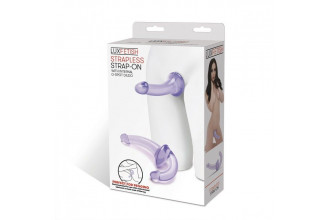 Фиолетовый безремневой страпон Strapless Strap-On