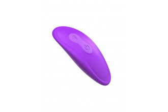 Фиолетовый безремневой вибрострапон с пультом Ultimate Strapless Strap-On - 22,22 см.