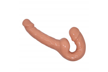 Телесный безремневой страпон Ultra Passionate Harness