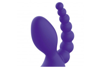 Фиолетовый безремневой страпон с пультом ДУ 7’’ Remote Control Strapless - 24 см.