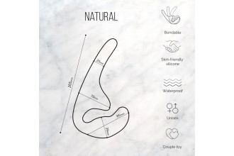 Бежевый безремневой страпон Seduction - 20,5 см.