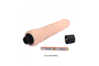 Водонепроницаемый вибратор телесного цвета - 24,5 см.