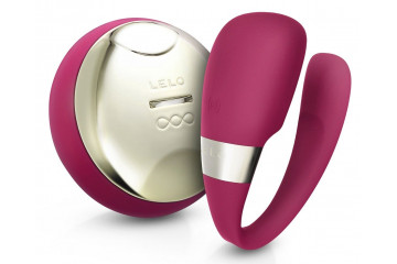 Ярко-розовый вибромассажер для пар Tiani 3 Cerise с ДУ