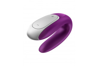 Фиолетовый вибромассажёр для пар Satisfyer Double Fun