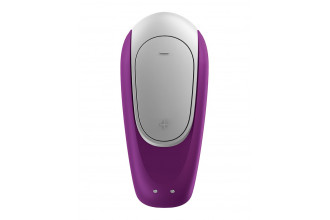 Фиолетовый вибромассажёр для пар Satisfyer Double Fun