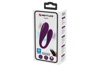 Фиолетовый вибратор для двоих August Фиолетовый вибратор для двоих August