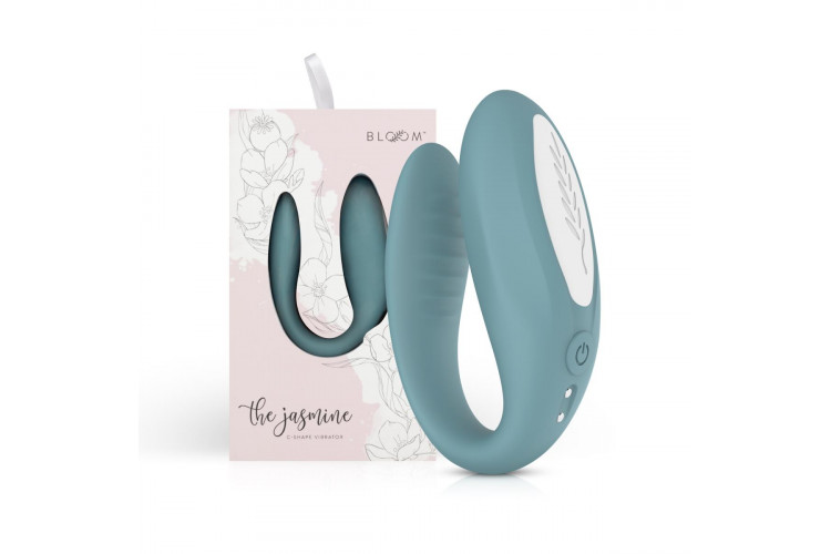 Голубой C-образный вибростимулятор для пар The Jasmine